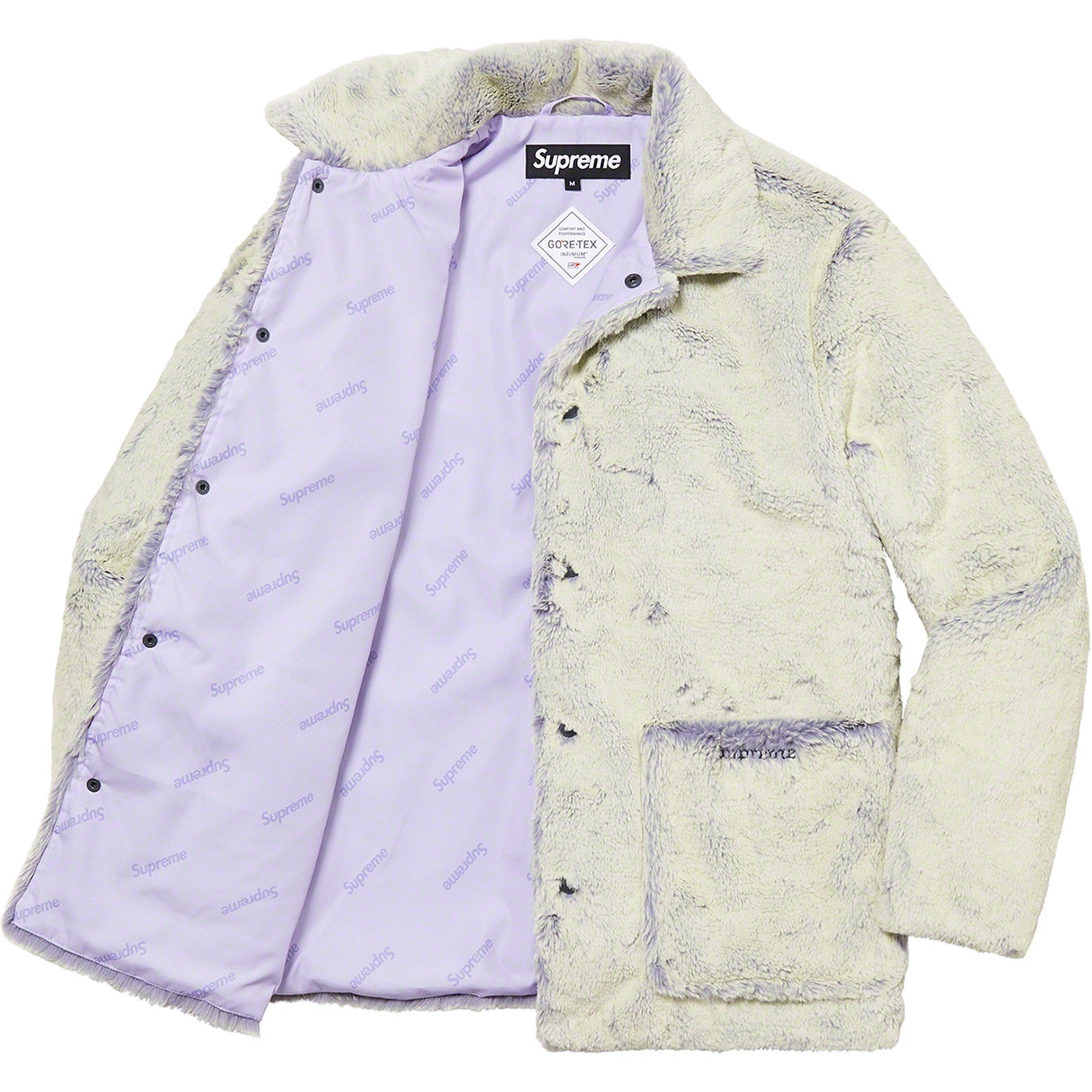 2-Tone Faux Fur Shop Coat view 2